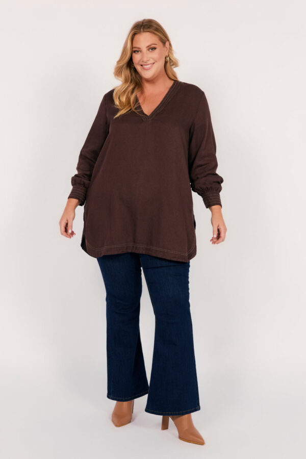 Adrift Maggie Tencel Tunic Top - Image 4