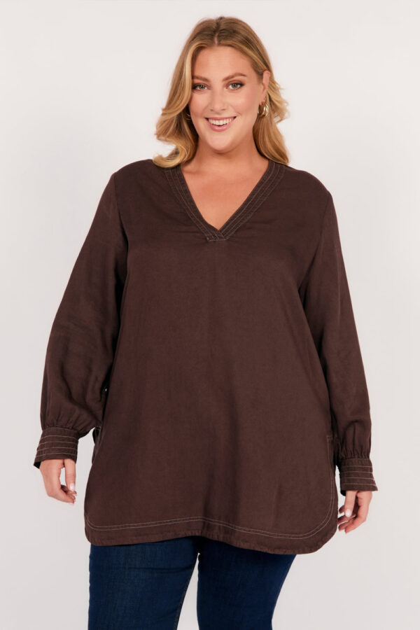 Adrift Maggie Tencel Tunic Top - Image 3