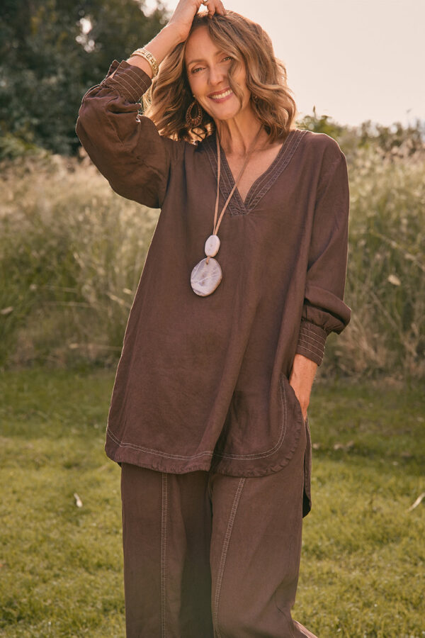 Adrift Maggie Tencel Tunic Top