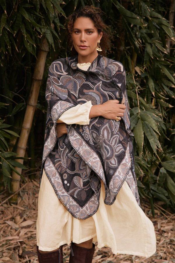 Adrift Midnight Mosaic Merino Wrap