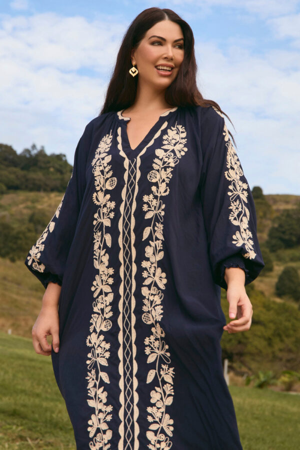 Adrift Robin Embroidered Tunic Dress - Image 2