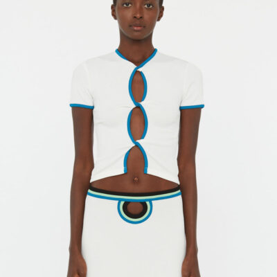 Christopher Esber Open Twist Contrast Bind Tee