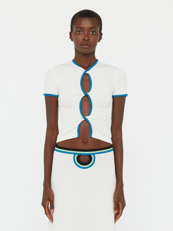 Christopher Esber Open Twist Contrast Bind Tee