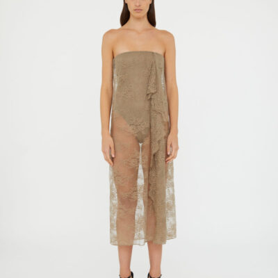 Christopher Esber Floating Lace Strapless Dress