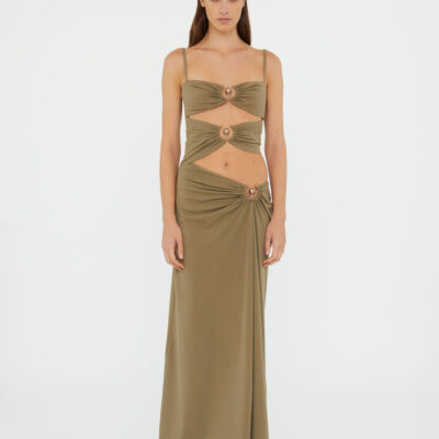 Christopher Esber Ruched Orbit Split Dress
