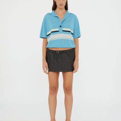 Christopher Esber Crushed Belted Mini Skirt