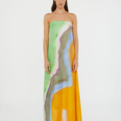Christopher Esber Aura Silk Strapless Dress