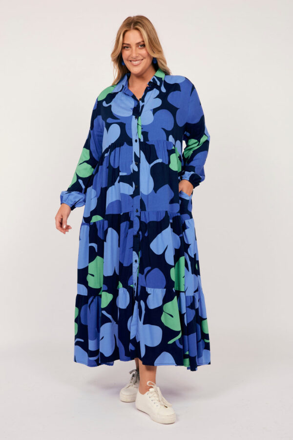 Adrift Sabre Button Through Dress - Image 3