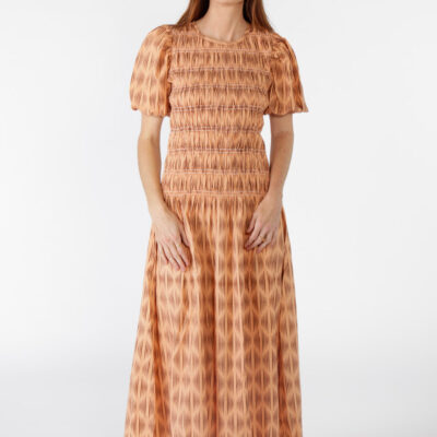 Cowgirl Surfer Mano Shirred Maxi Chocolate