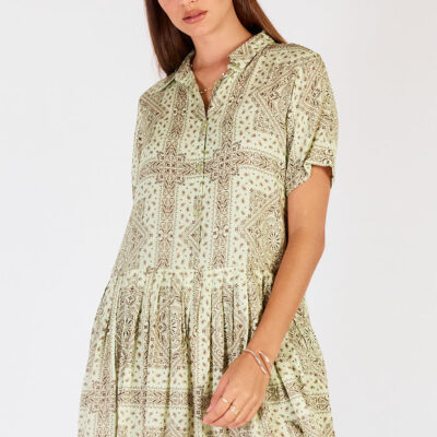 Cowgirl Surfer Nudo Pleated Mini Mint