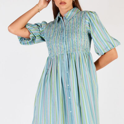 Cowgirl Surfer Pastille Shirred Mini Blue