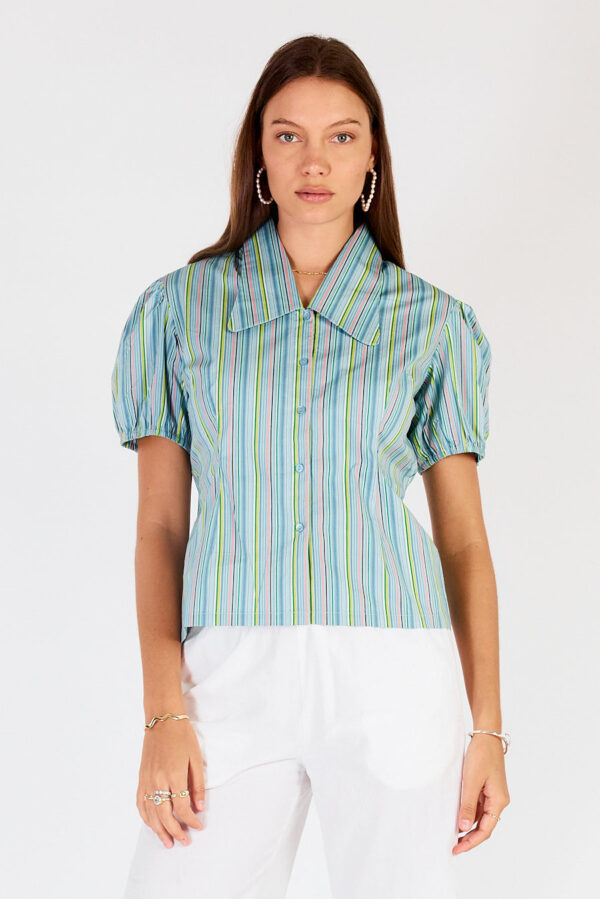 Cowgirl Surfer Pastille Top Blue