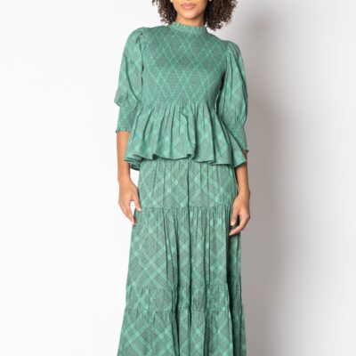 Itami Eden Skirt Tartan Green