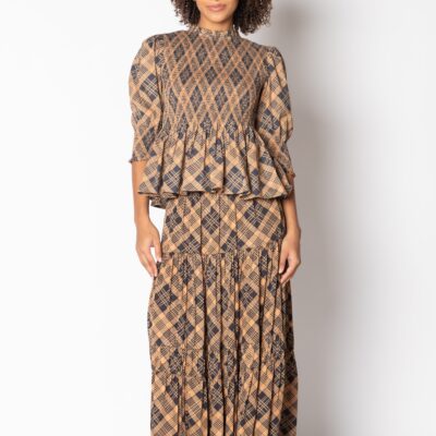 Itami Eden Skirt Tartan Latte