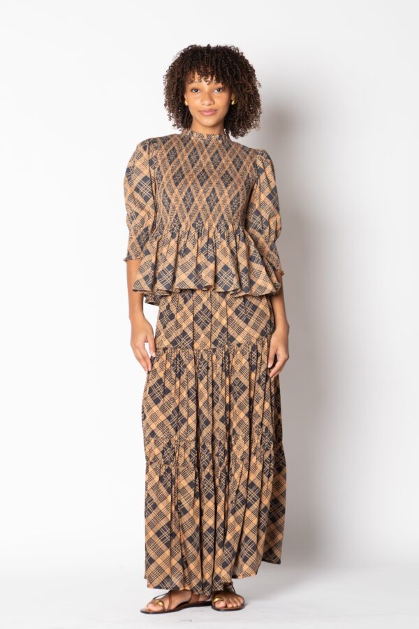 Itami Eden Skirt Tartan Latte