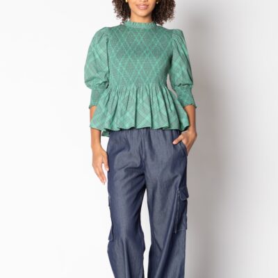 Itami Liv Top Tartan Green