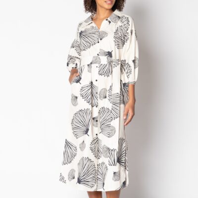 Itami Moussi LS Button Dress Natural