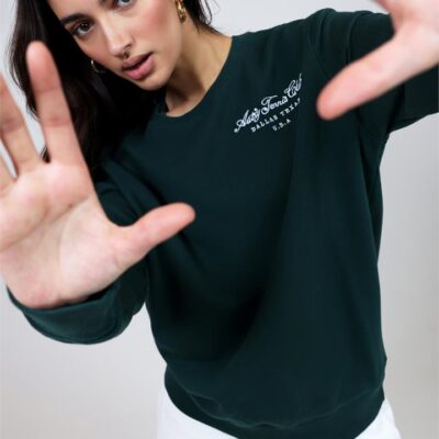 Autry Embroidered Logo Crew Neck Sweatshirt Green