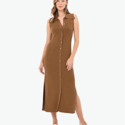FORCAST Kita Polo Collar Knit Dress