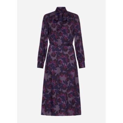 David Lawrence Marianne Tie Neck Dress
