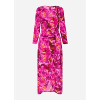 David Lawrence Romi Mock Tie Dress