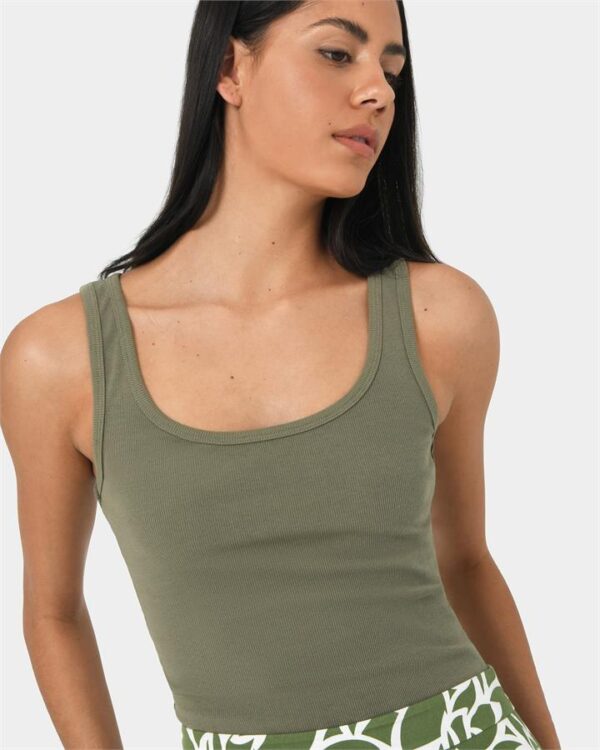 FORCAST Devin Ribbed Singlet Top