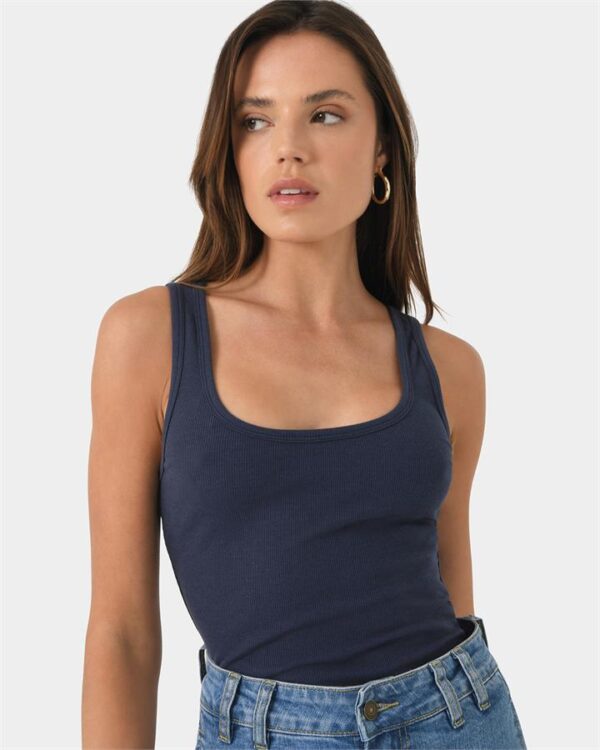 FORCAST Devin Ribbed Singlet Top