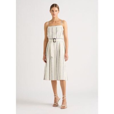 David Lawrence Annora Sleeveless Linen Dress