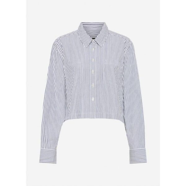 David Lawrence Mireya Cropped Stripe Shirt
