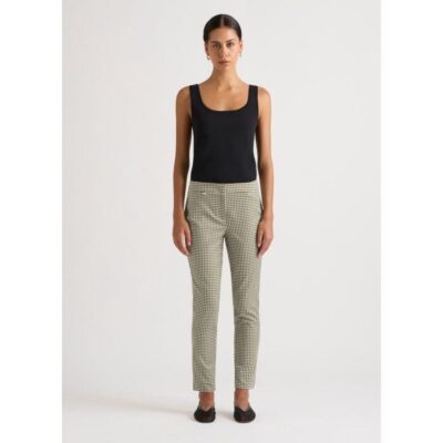 David Lawrence Sarah Gingham Cotton Pant
