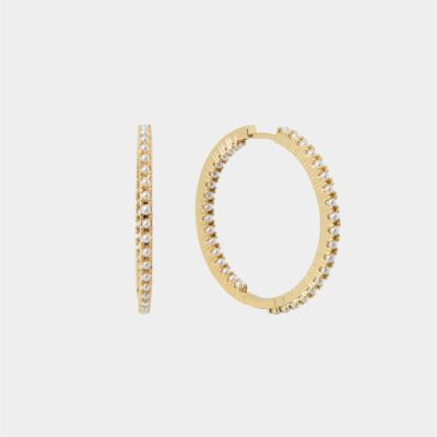 FORCAST Alayah 16k Gold Hoop Earrings