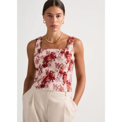 David Lawrence Brigita Stretch Linen Tank