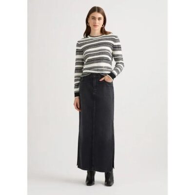 David Lawrence Tais Denim Pencil Skirt