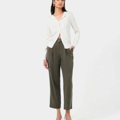 FORCAST Mazzy Cotton Belted Trousers