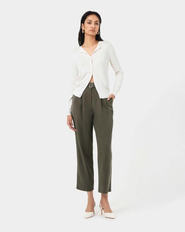 FORCAST Mazzy Cotton Belted Trousers