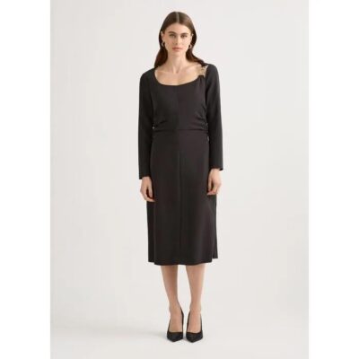 David Lawrence Chia Crepe Dress