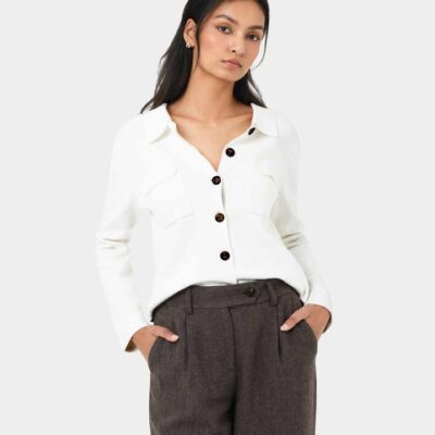 FORCAST Willow Collar Cardigan