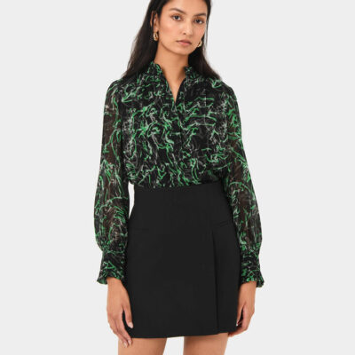 FORCAST Veda Collar Blouse