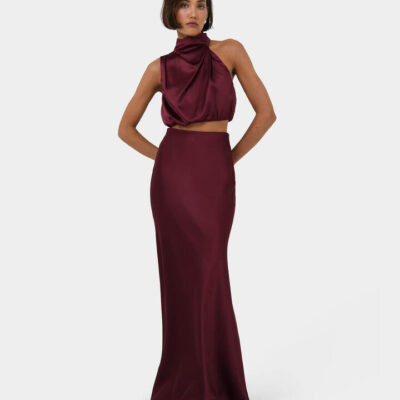 FORCAST Kaye Maxi Bias Skirt