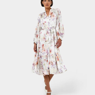 FORCAST Rosy Floral Tiered Dress