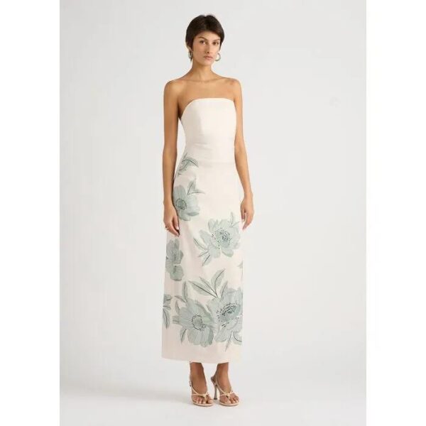 David Lawrence Atlanta Strapless Linen Rich Dress