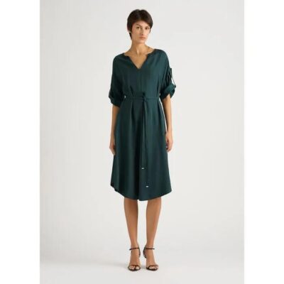 David Lawrence Cinzia Tie Waist Dress
