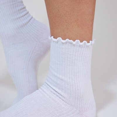 Stylerunner Frill Half Crew Sock Bright White