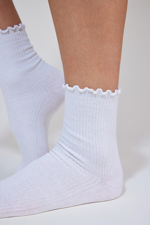 Stylerunner Frill Half Crew Sock Bright White