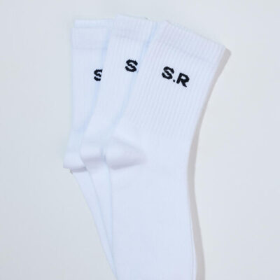 Stylerunner Stacked Half Crew Sock 3pk Bright White