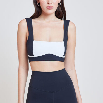 Stylerunner Adaption Square Neck Crop Onyx/Bright White