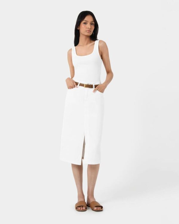 FORCAST Veronique Midi Denim Skirt