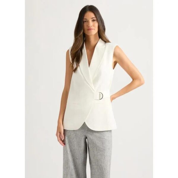 David Lawrence Cirus Linen Blend Vest