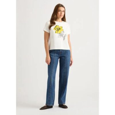 David Lawrence Theia Mercerised Graphic Cotton Tee