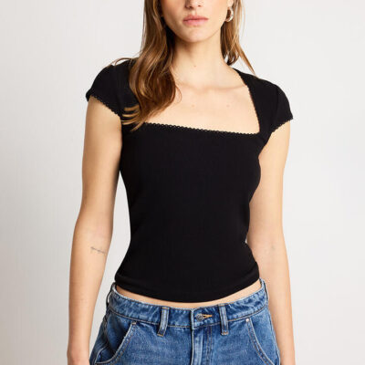 Ode Codi Square Cut Tee Onyx